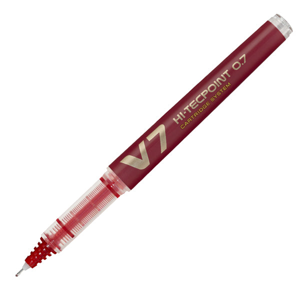 PILOT - 040347 - Roller Hi Tecpoint V7 ricaricabile Begreen con cappuccio  - punta 0,70mm - rosso - Pilot