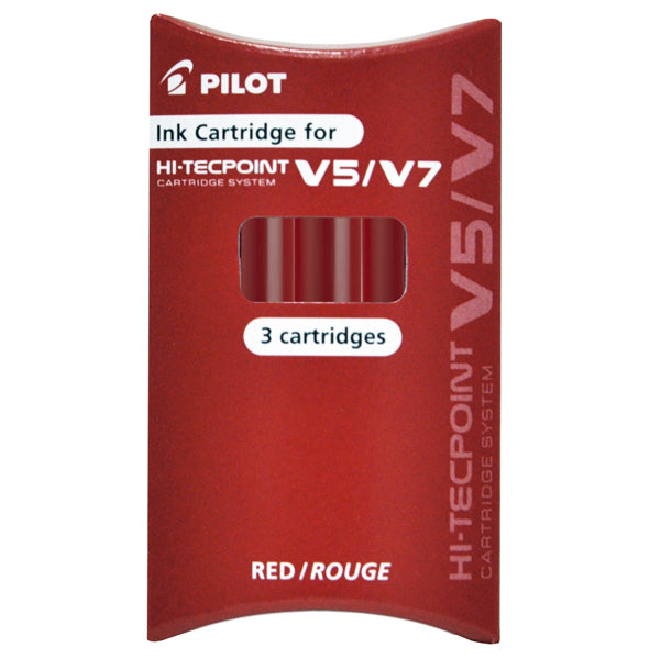 PILOT - 040337 - Refill Hi Tecpoint V5-V7 ricaricabile begreen - rosso - Pilot  - conf. 3 pezzi