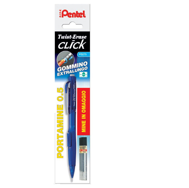 PENTEL - 0100503 - Portamine Twist Erase Clik - 0,50mm + 12 mine - Pentel