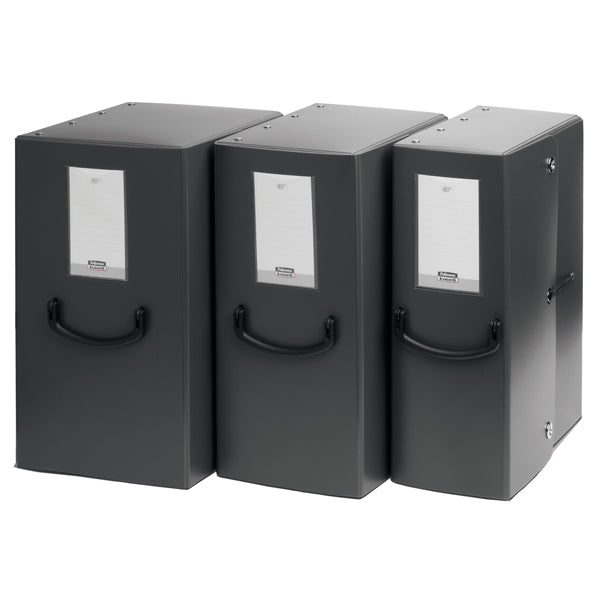 FELLOWES - 1031101 - Scatola archivio Pick Up - dorso 16 cm - 35x25 cm - grigio antracite - Fellowes