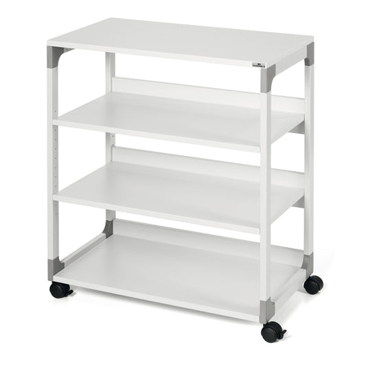 DURABLE - 3711-10 - Mobile-carrello Multifunzione System 88 - con ruote - 4 ripiani - 75 x 43,2 x 87,9 cm - grigio - Durable