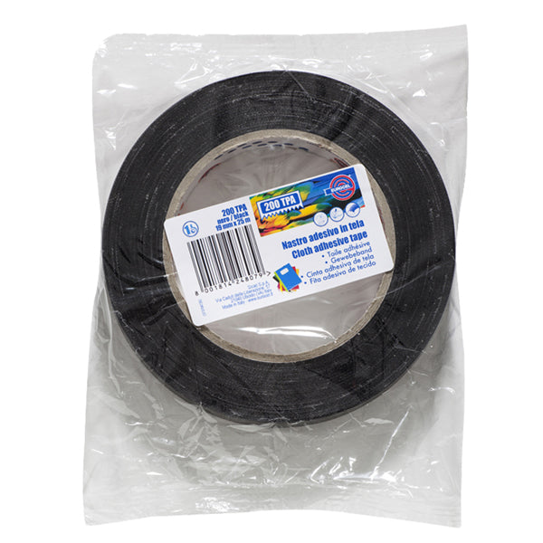 EUROCEL - 016713200 - Nastro adesivo telato TPA 200 - 1,9 cm x 25 m - nero - Eurocel