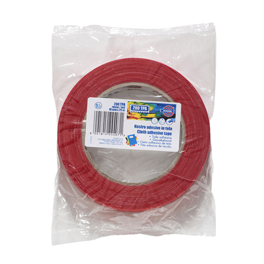 EUROCEL - 016213200 - Nastro adesivo telato TPA 200 - 1,9 cm x 25 m - rosso - Eurocel