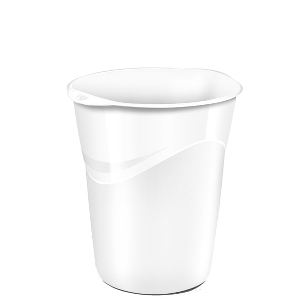 CEP - 1002800021 - Cestino Gloss - altezza 33,4 cm - diametro 30,5 cm - 14 L - bianco artico - CEP