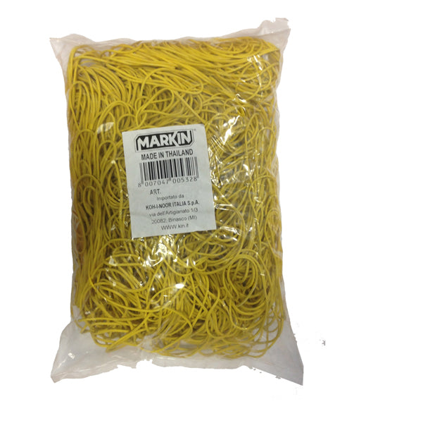 MARKIN - Y525G040X15 - Elastici - diametro 4 cm - 1 kg - gomma - giallo - Markin