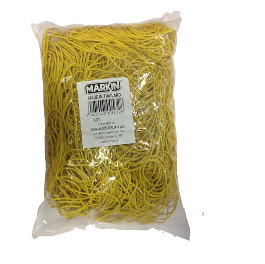 MARKIN - Y525G060X15 - Elastici - diametro 6 cm - 1 kg - gomma - giallo - Markin