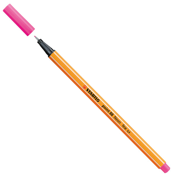 STABILO - 88-056 - Fineliner Point 88 - tratto 0,4 mm - rosa neon 056 - Stabilo