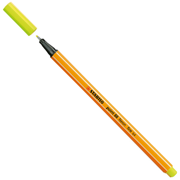 STABILO - 88-024 - Fineliner Point 88  - tratto 0,4 mm - giallo neon 024 - Stabilo