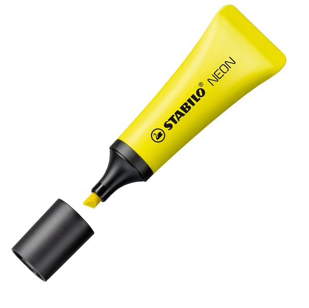 STABILO - 72-24 - Evidenziatore stabilo Neon - punta a scalpello - tratto da 2,0-5,0mm - colore giallo  - Stabilo