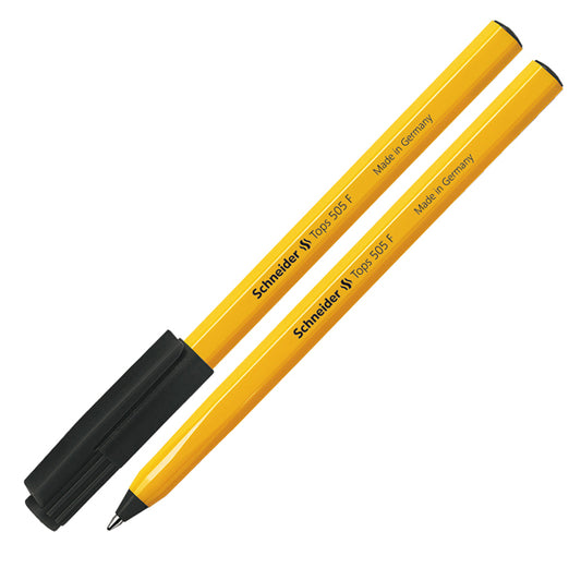 SCHNEIDER - P150501 - Penna a sfera con cappuccio Tops 505  - tratto 0,5mm - nero - Schneider