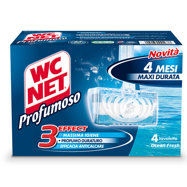 WC NET - M74838 - Tavoletta Profumoso Ocean Fresh - WC Net - 4 gabbiette da 34 gr