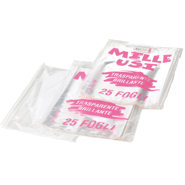 PNP - FF010TN-XF1NN2 - Fogli Cellophane - 100 x 130 cm - 30 micron - trasparente  - PNP - conf. 25 pezzi