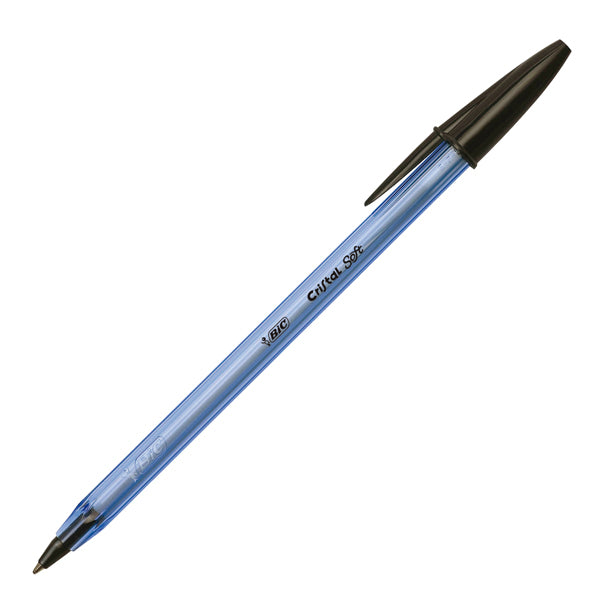 BIC - 951433 - Penna a sfera con cappuccio Cristal Soft  - punta 1,2mm - nero - Bic - conf. 50 pezzi