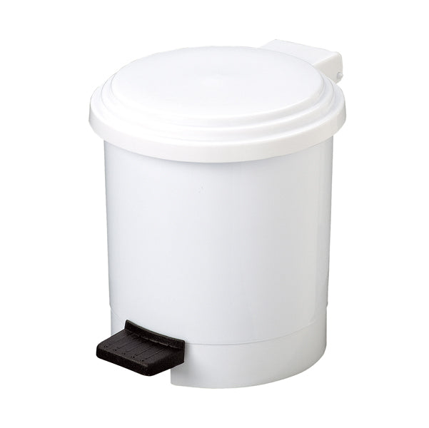MEDIALINTERNATIONAL - 906106 - Pattumiera a pedale Ruf - PPL - 6 L - diametro 30 cm - altezza 27 cm -  bianco - Medial International