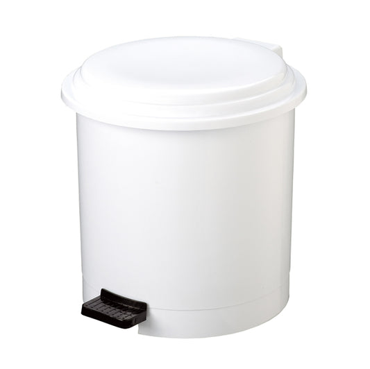 MEDIALINTERNATIONAL - 906112 - Pattumiera a pedale Ruf - diametro 36 cm - altezza 34 cm - 12 L - bianco - Medial International