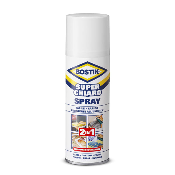 UHU - 6304619 - Colla Spray Superchiaro - removibile-permanente - 500 ml - trasparente - Bostik