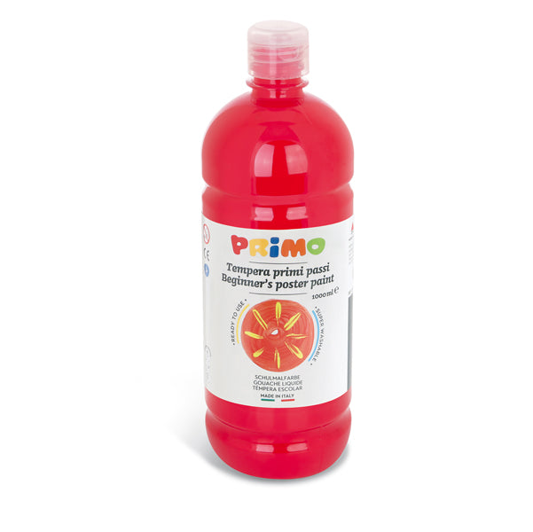 PRIMO - MOROCOLOR - 204BR1000300 - Tempera pronta Primi Passi - 1 L - rosso vermiglio - Primo