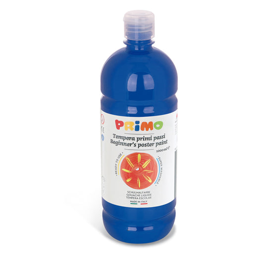 PRIMO - MOROCOLOR - 204BR1000500 - Tempera pronta Primi Passi - 1 L - blu oltremare - Primo