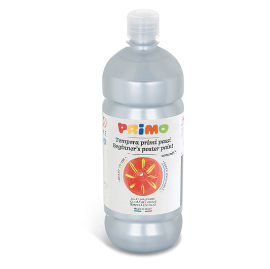 PRIMO - MOROCOLOR - 204BR1000910 - Tempera pronta Primi Passi - 1 L - argento - Primo