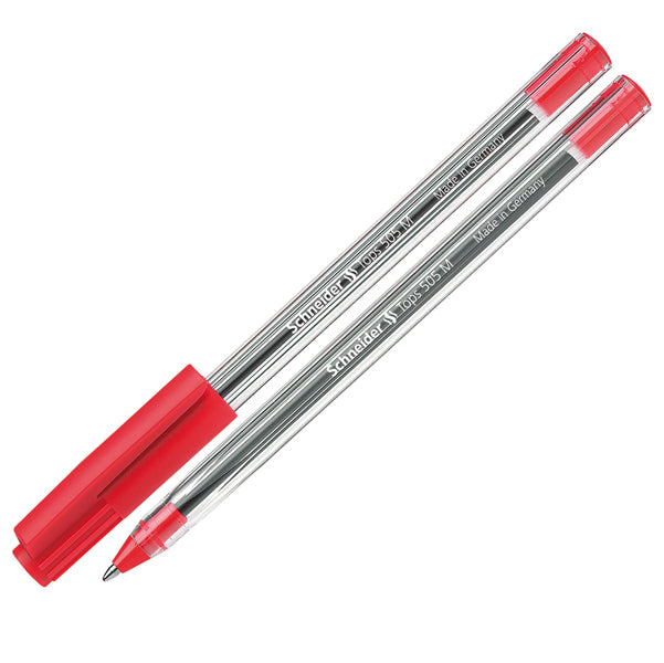 SCHNEIDER - P150602 - Penna a sfera con cappuccio Tops 505  - tratto 0,7mm  - rosso- Schneider