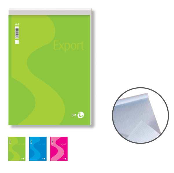 BM - 0100241 - Blocco note Export - 5mm - 150 x 210mm - 50gr - 50 fogli - BM