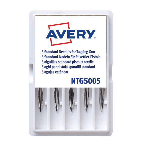 AVERY - NTGS005 - Aghi standard per sparafili - metallo - Avery - conf. 5 pezzi