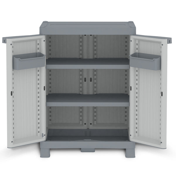 TERRY - 1002569 - Armadietto Domino Wave - Base 700UW - 2 ante - 70 x 43,8 x 97,6 cm - PPL - grigio - Terry
