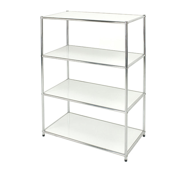 SERENA GROUP - E-408012W - Libreria Easy System - 4 ripiani - acciaio cromato - 80x40x120 cm - bianco - Serena Group