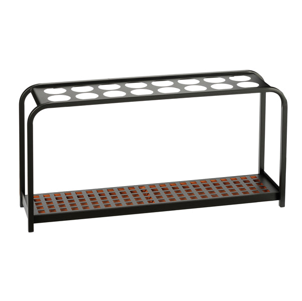 MEDIALINTERNATIONAL - 714029 - Portaombrelli Multi - 16 posti - 100,2 x 26 x 52,5 cm - nero-acciaio - Medial International
