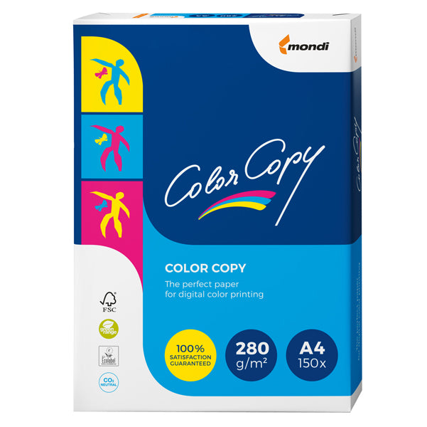 MONDI - 6381 - Carta Color Copy - A4 - 280 gr - bianco - Mondi - conf. 150 fogli