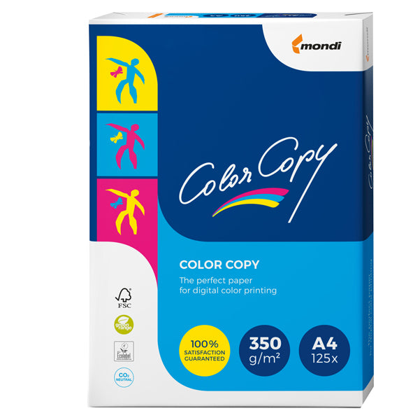 MONDI - 6396 - Carta Color Copy - A4 - 350 gr - bianco - Mondi - conf. 125 fogli