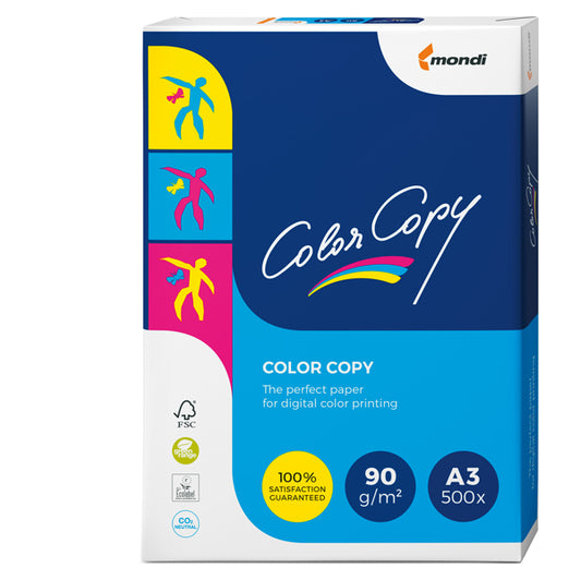 MONDI - 6317 - Carta Color Copy - A3 - 90 gr - bianco - Mondi - conf. 500 fogli