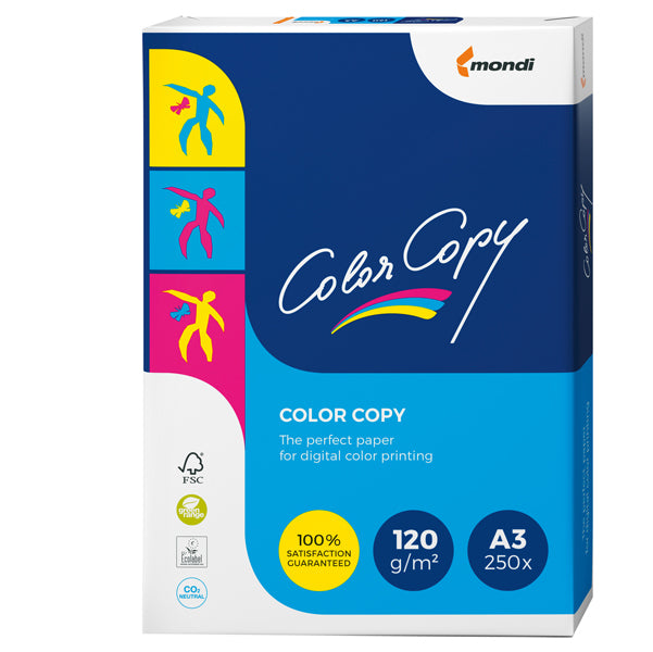 MONDI - 6332 - Carta Color Copy - A3 - 120 gr - bianco - Mondi - conf. 250 fogli