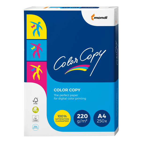 MONDI - 6361 - Carta Color Copy - A4 - 220 gr - bianco - Mondi - conf. 250 fogli
