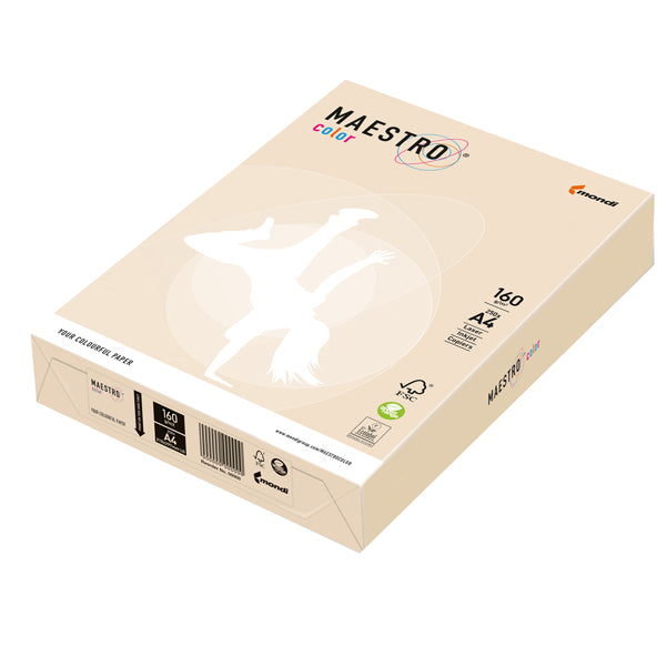 MONDI - 7202 - Carta Maestro Color - A4 - 160 gr - avorio-crema tenue CR20 - Mondi - conf. 250 fogli
