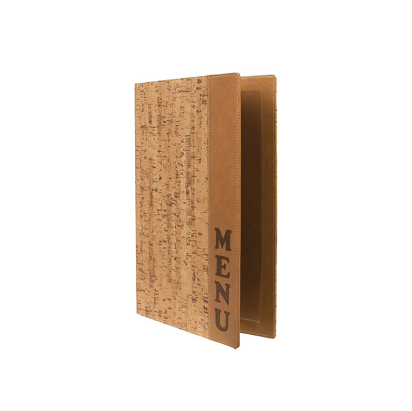 SECURIT - MC-DRA4-CORK - PortamenU' Design - 1 inserto doppio incluso - A4 - 24 x 34 cm - sughero - Securit