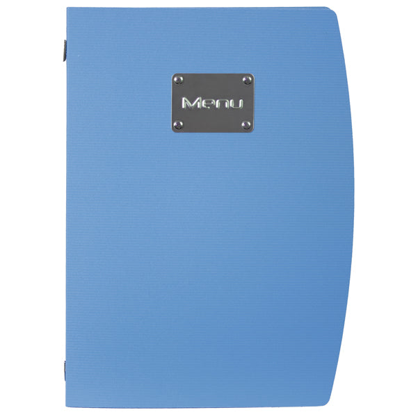 SECURIT - MC-RCA4-BU - PortamenU' Rio - 1 inserto doppio incluso - A4 - 24 x 34 cm - blu - Securit