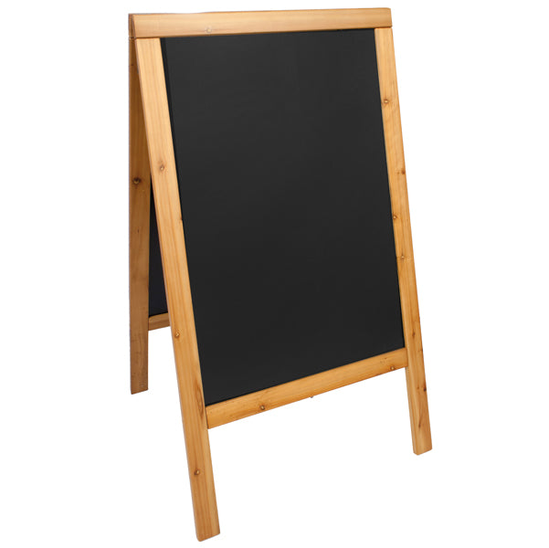 SECURIT - SBSW-TE-120 - Lavagna Sandwich - cavalletto Teak - 69 x 125 cm - Securit