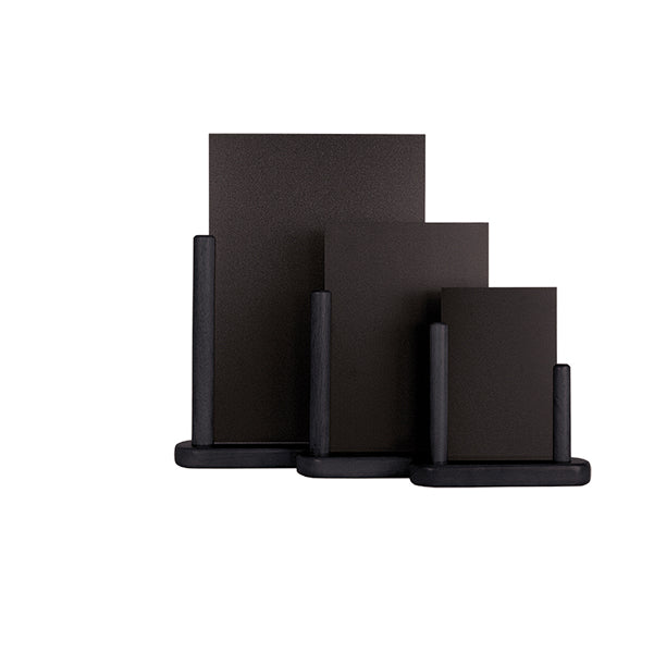 SECURIT - ELE-BL-ME - Lavagna da tavolo Elegant - A5 - 20 x 23 x 6 cm - nero - Securit