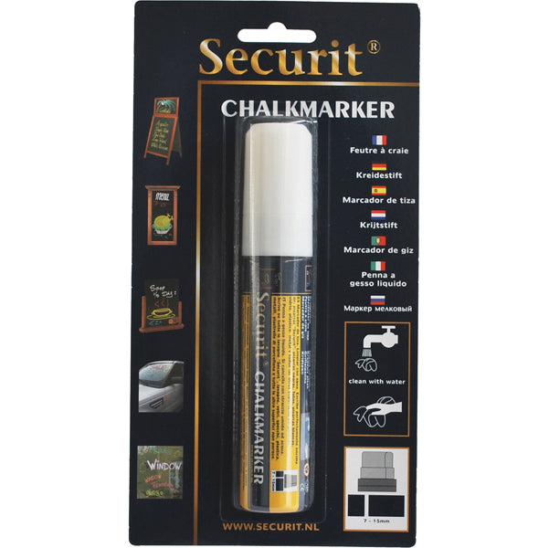 SECURIT - BL-SMA720-WT - Marcatore a gesso liquido - punta maxi da 7,00-15,00mm - bianco - Securit