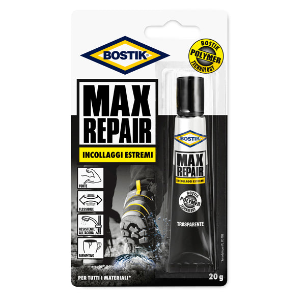 BOSTIK - 64379 - Adesivo Max Repair - universale - 20 gr - trasparente - Bostik