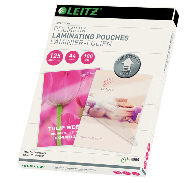 LEITZ - 74810000 - Pouches ILam - A4 - 216x303 mm - 2x125 micron - Leitz - conf. 100 pezzi