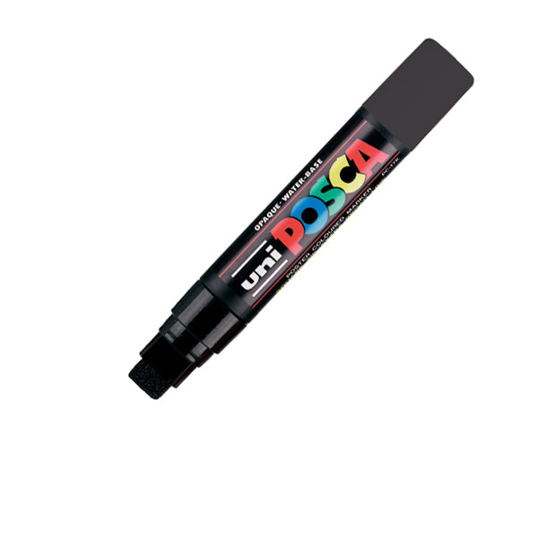 UNI MITSUBISHI - M PC17K N - Marcatore a base d'acqua Uni Posca PC17K - punta extra large a scalpello 15,0mm - nero - Uni Mitsubishi