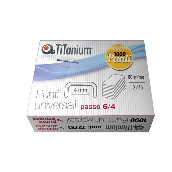 TITANIUM - TI1002T - Punti universali - 6-4 - acciaio-zinco cromato - metallo - Titanium - conf. 1000 punti