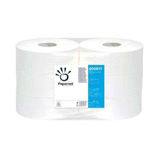 PAPERNET - 400917 - Carta igienica Maxi Jumbo - 9,5 cm x 304 m - diametro 27 cm - goffratura micro - 16,5 gr - Papernet