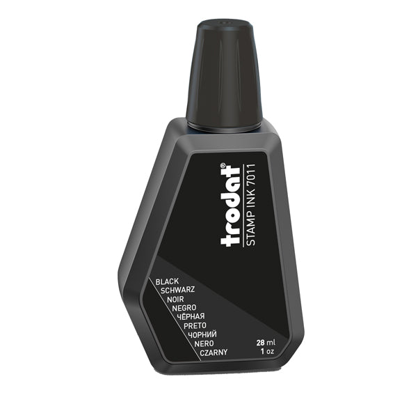 TRODAT - 55886. - Inchiostro 7011 per timbro in gomma - nero - 28 ml - Trodat