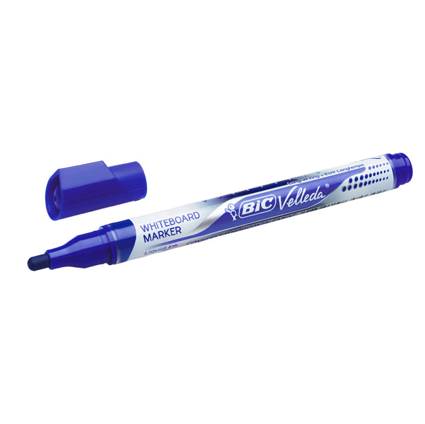 BIC - 902087 - Marcatori Whiteboard Marker Velleda liquid Ink - punta tonda 2,2mm - blu - Bic