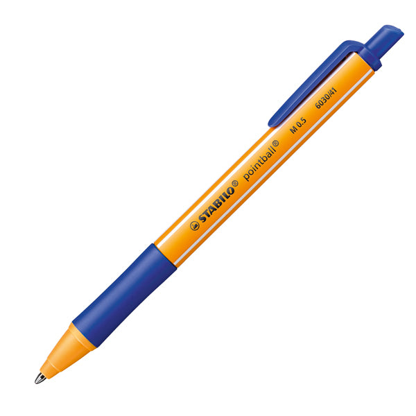 STABILO - 6030-41 - Penna a sfera a scatto Pointball Green  - punta 0,5mm - blu - Stabilo