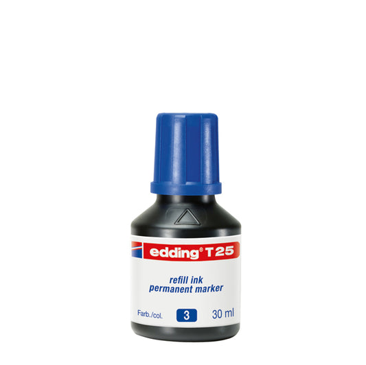 EDDING - E-T25 003 - Ricarica Inchiostro per Marcatore Permanente - contenuto 30ml - blu - Edding