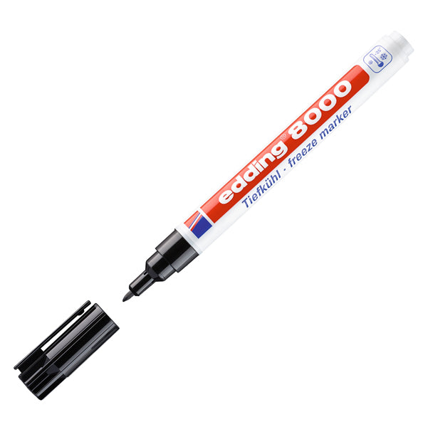 EDDING - E-8000-1 - Marcatore permanente 8000 Freezer Marker - punta 1,0mm - nero - Edding